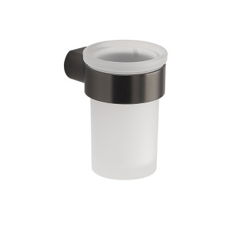 PIRENEI sklenka, mléčné sklo, gun metal PI1081