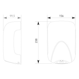 EMPIRE COMPACTJET MINI bezdotykový osoušeč rukou 230 V, 900 W, ABS plast, chrom 58470
