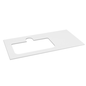 BRAHEA deska rockstone s otvorem 101x51,5cm (70+30cm), levá, bílá mat BL101-0101-L-70