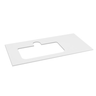 BRAHEA deska rockstone s otvorem 101x51,5cm (80+20cm), levá, bílá mat BL101-0101-L-80