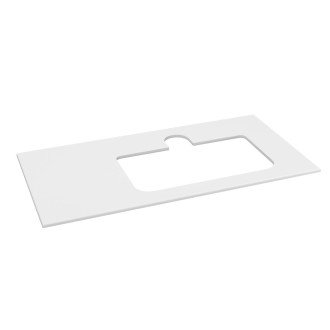 BRAHEA deska rockstone s otvorem 101x51,5cm (20+80cm), pravá, bílá mat BL101-0101-R-80