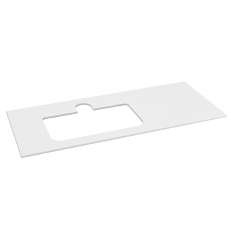 BRAHEA deska rockstone s otvorem 121x51,5cm (90+30cm), levá, bílá mat BL121-0101-L