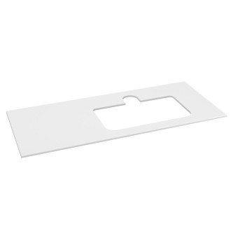BRAHEA deska rockstone s otvorem 121x51,5cm (30+90cm), pravá, bílá mat BL121-0101-R