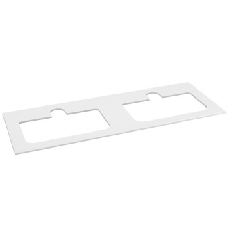 BRAHEA deska rockstone se 2 otvory 141x51,5cm (70+70cm), bílá mat BL141-0101