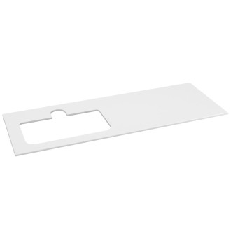 BRAHEA deska rockstone s otvorem 141x51,5cm (70+70cm), levá, bílá mat BL141-0101-L