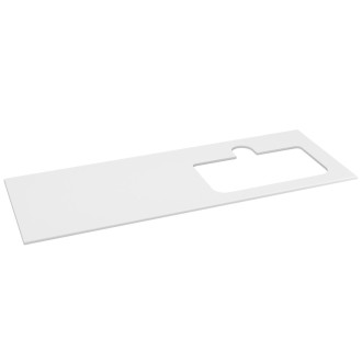 BRAHEA deska rockstone s otvorem 141x51,5cm (70+70cm), pravá, bílá mat BL141-0101-R