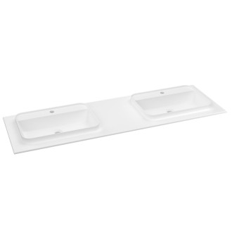 BRAHEA dvojumyvadlo 161x51,5cm (70+20+70cm), bílá mat BL161-70