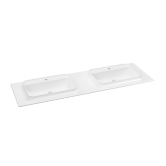 BRAHEA dvojumyvadlo 161x51,5cm (80+80cm), bílá mat BL161-80