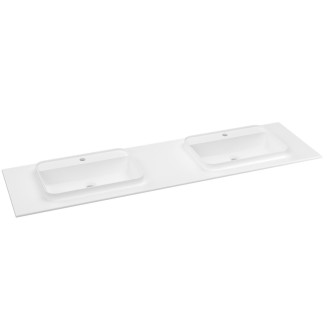 BRAHEA dvojumyvadlo 181x51,5cm (90+90cm), bílá mat BL181-90