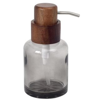 FIGO dávkovač mýdla na postavení 300ml, kouřové sklo/dřevo 8387