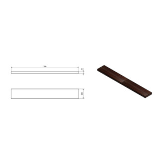 CROSS police 70x1,9x10cm, buk CR319