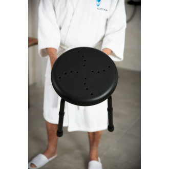 HANDICAP koupelnová stolička, průměr 45cm, černá A170110