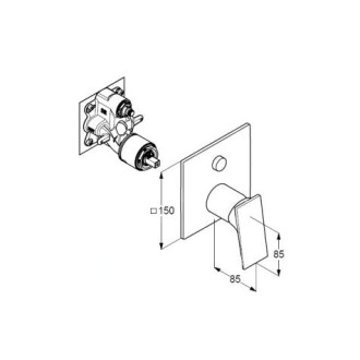 KLUDI-DECUS PO VAN/SPRCH BAT. CERNY MAT, PRO 88022 547593975