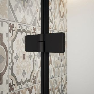 TRINITY BLACK sprchové dveře do niky 1100mm, matné sklo, levé GT1211ML-B