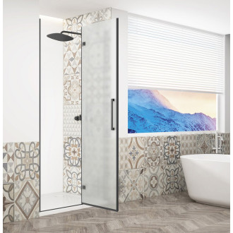 TRINITY BLACK sprchové dveře do niky 1100mm, matné sklo, pravé GT1211MR-B