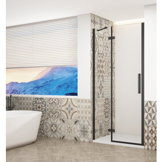 TRINITY BLACK sprchové dveře do niky 1200mm, čiré sklo, levé GT1212CL-B