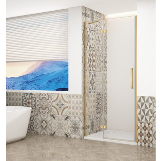 TRINITY GOLD MATT sprchové dveře do niky 1200mm, čiré sklo, levé GT1212CL-G