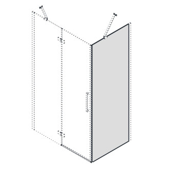 TRINITY sklo boční stěny, 1000mm, sklo čiré GT5610C