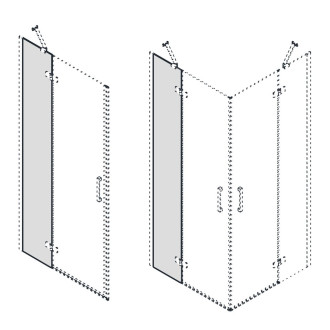 TRINITY fixní díl dveří 1100mm, sklo mat GT1111M