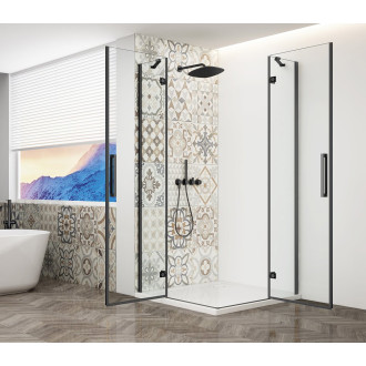 TRINITY BLACK obdélníkový sprchový kout 1200x1000mm, rohový vstup, čiré sklo GT2210-12C-B