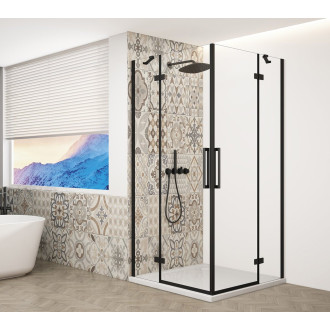 TRINITY BLACK obdélníkový sprchový kout 1200x1100mm, rohový vstup, čiré sklo GT2211-12C-B