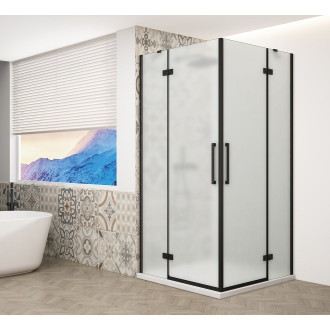 TRINITY BLACK obdélníkový sprchový kout 1000x800mm, rohový vstup, matné sklo GT2280-10M-B