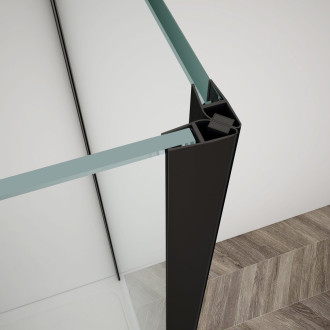 TRINITY BLACK obdélníkový sprchový kout 1100x800mm, rohový vstup, matné sklo GT2280-11M-B