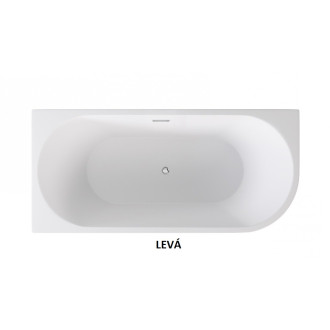 BESCO vana volně stojící ZOYA, 1500×750, levé, sifon chrom, sanitární akrylát VANZOYA150L