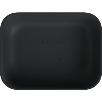 BANERA SQUARE umyvadlo na desku, litý mramor, 50x36cm, antracit mat