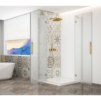 TRINITY GOLD MATT obdélníkový sprchový kout 900x800mm, matné sklo GT2280-90M-G