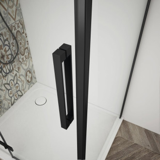 TRINITY BLACK obdélníkový sprchový kout 1100x900mm, rohový vstup, matné sklo GT2290-11M-B