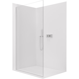 CERANO Sprchová zástěna Walk-in Crystal L/P chrom, transparent sklo 140x200