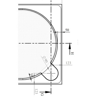 LARA - vanička litý mramor, obdélník 1100x800x30 mm, bez nožiček , VANKCOBDEL1180