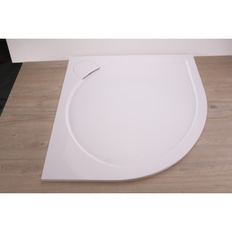 LARA - vanička litý mramor, čtvrtkruh 800x800x30 mm, R550, bez nožiček, VANKCCTVRT80