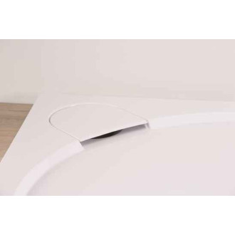 LARA - vanička litý mramor, čtvrtkruh 800x800x30 mm, R550, bez nožiček, VANKCCTVRT80
