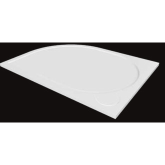 LARA - vanička litý mramor, čtvrtkruh 1200x800x30 mm, levé, bez noh, VANKCCTVRT1280L