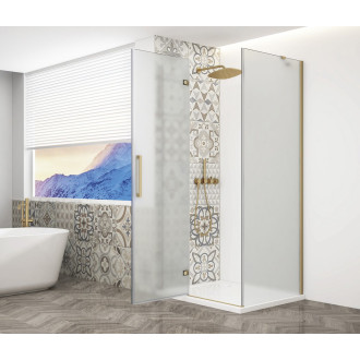 TRINITY GOLD MATT čtvercový sprchový kout 900x900mm, matné sklo, levé GT5690-90ML-G