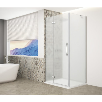 TRINITY CHROME čtvercový sprchový kout 900x900mm, matné sklo, levé GT5690-90ML-CH