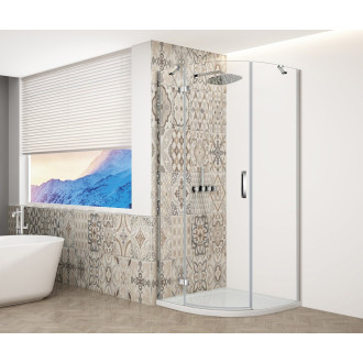TRINITY CHROME čtvrtkruhový sprchový kout 900x900mm, čiré sklo, levé GT6590CL-CH