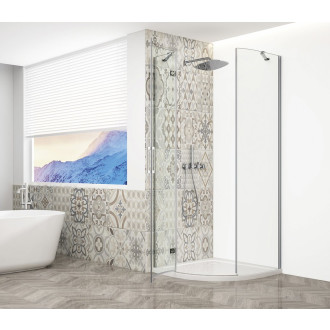 TRINITY CHROME čtvrtkruhový sprchový kout 900x900mm, čiré sklo, levé GT6590CL-CH