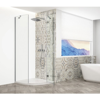 TRINITY CHROME čtvrtkruhový sprchový kout 900x900mm, čiré sklo, pravé GT6590CR-CH