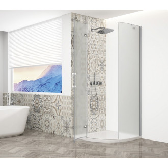 TRINITY CHROME čtvrtkruhový sprchový kout 900x900mm, matné sklo, levé GT6590ML-CH