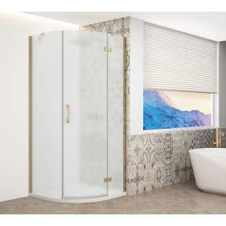 TRINITY GOLD MATT čtvrtkruhový sprchový kout 900x900mm, matné sklo, pravé GT6590MR-G
