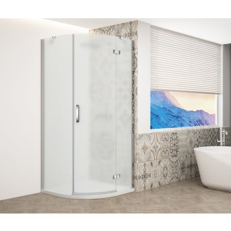 TRINITY CHROME čtvrtkruhový sprchový kout 900x900mm, matné sklo, pravé GT6590MR-CH