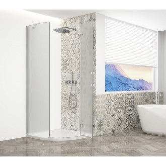 TRINITY CHROME čtvrtkruhový sprchový kout 900x900mm, matné sklo, pravé GT6590MR-CH