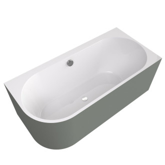 ASTRA R MONOLITH asymetrická vana 160x75x60cm, bílá/verde