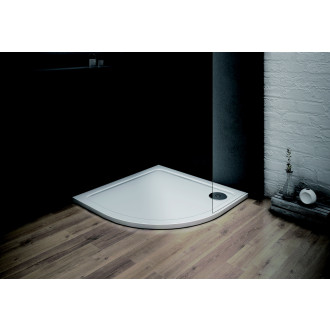 KLARA - vanička z litého mramoru, čtvrtkruh 1000x1000x30 mm, R550, bez noh , VANKCTVRT10