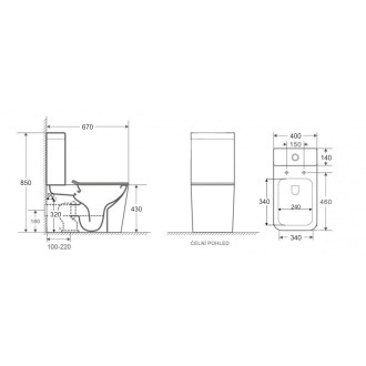 Kombi WC ORLO RIMLESS se SLIM sedátkem Soft-close