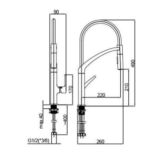 baterie ULTIMA U-50 dřezová (bílá barva) OLBAU50WT