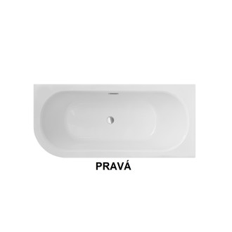 BESCO vana AVITA SLIM PLUS 150 1500x750 mm, pravé provedení, bez nožiček VANAVIT15SLIMPP